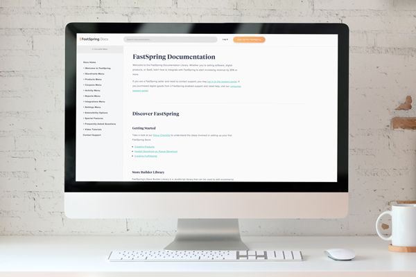 FastSpring Documentation Screenshot