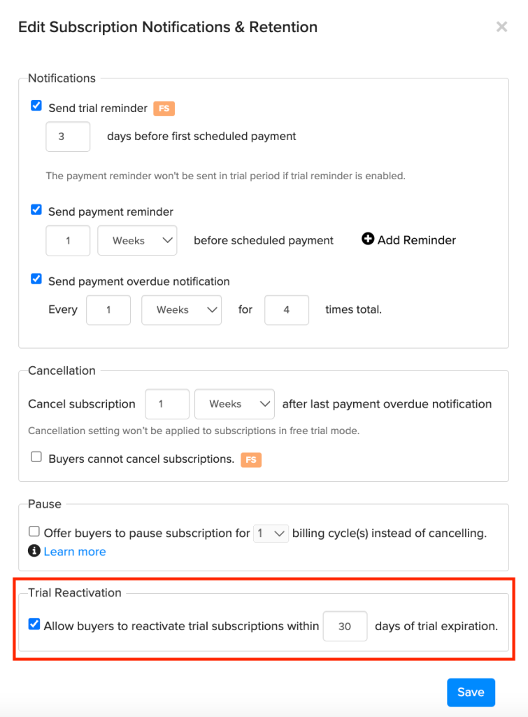 Configure a free trial without collecting payment details