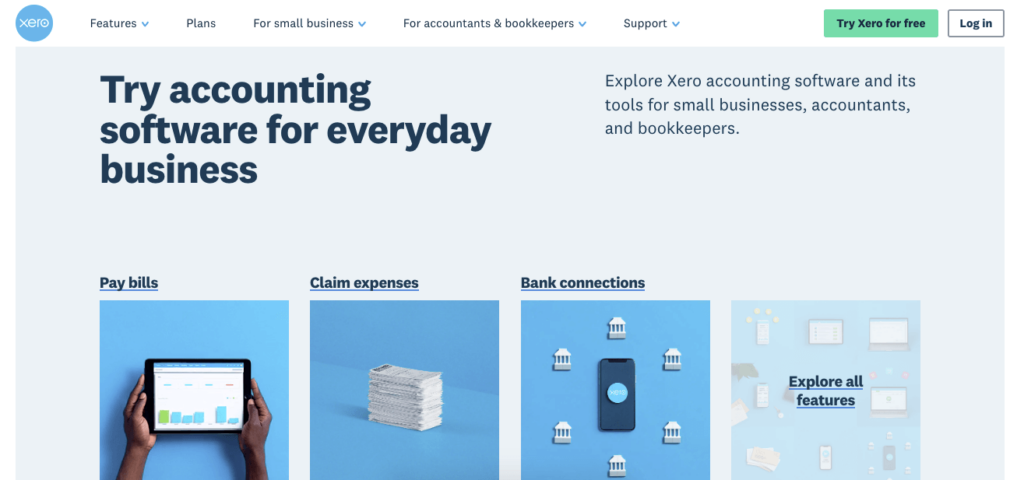 Xero homepage: Try accounting software for everyday business