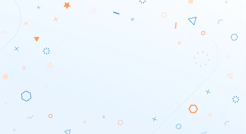 Animation of FastSpring logo and 20th anniversary logo with confetti-like background.