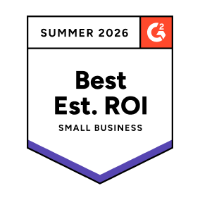 G2 Best Est. ROI for Small Business - Winter 2026