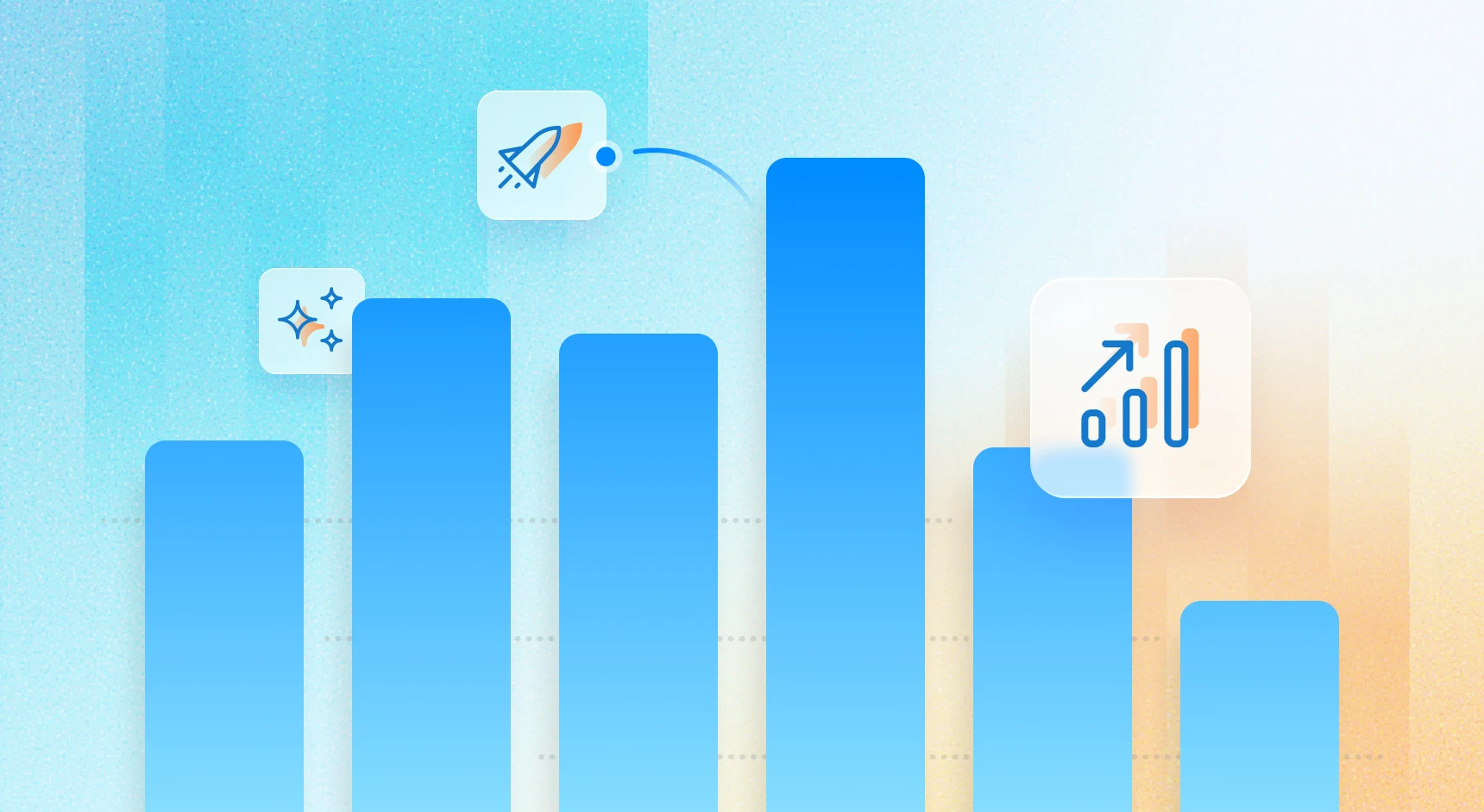A general bar graph representing scores such as net promoter scores or NPS.