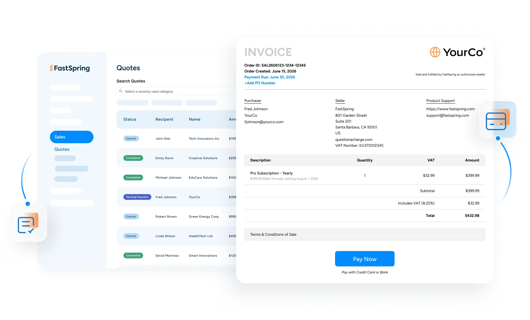 FastSpring Digital Invoicing