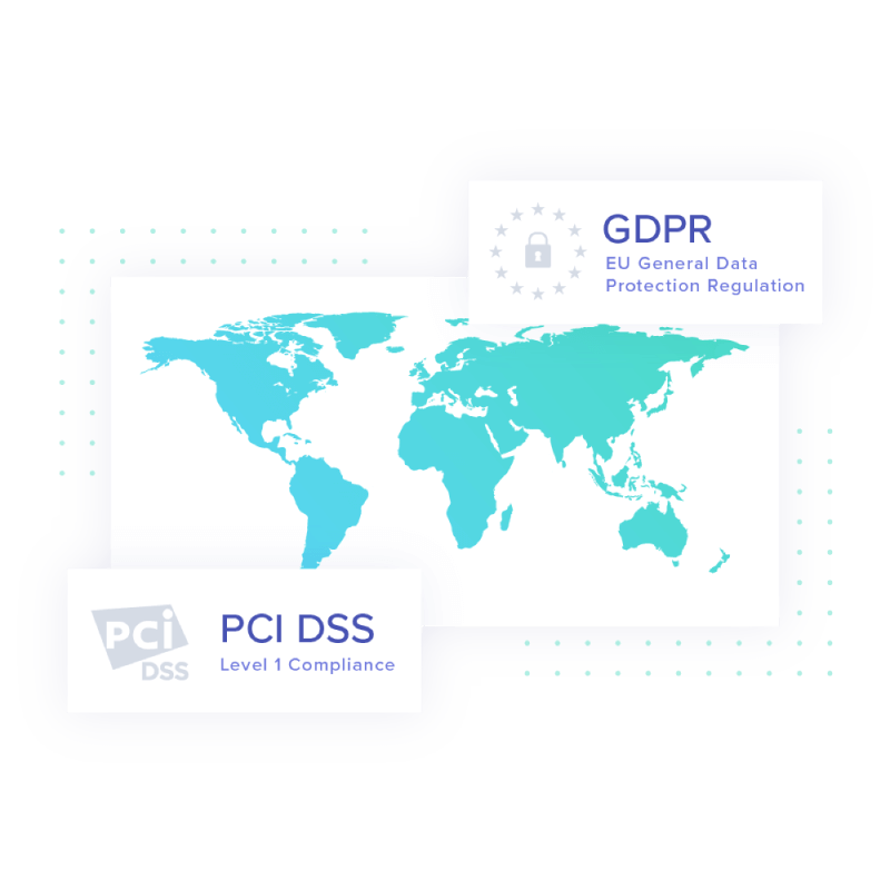 An Global Map with GDPR and PCI DSS Featured