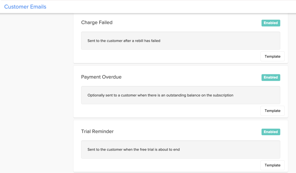 Customer Emails: Charge Failed, Payment Overdue, Trial Reminder